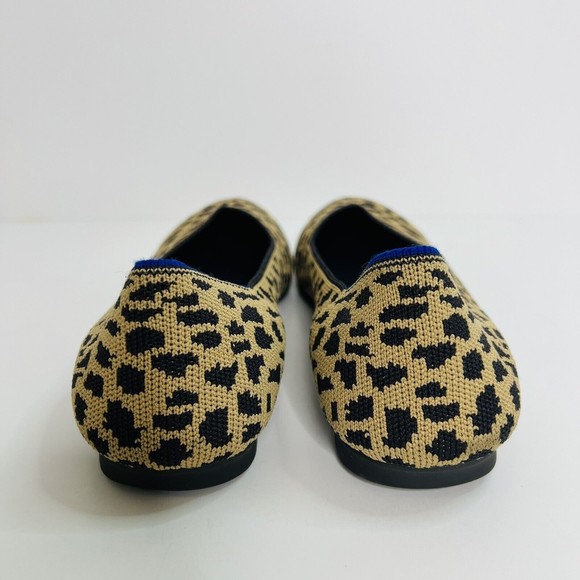 Rothy’s Cheetah Print Round Toe Everyday Flats Loafers 9.5 Tan Beige Black Spots - Picture 3 of 9